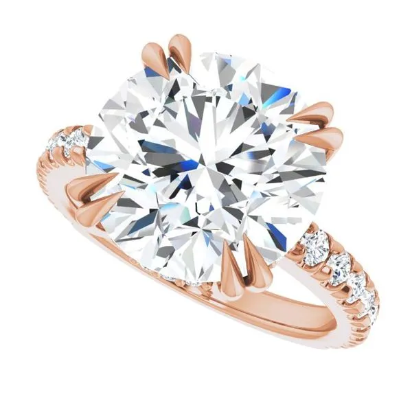 Double Claw-Prong Accented Engagement Ring Image 5 Clater Jewelers Louisville, KY