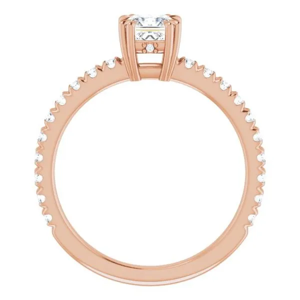 Double Claw-Prong Accented Engagement Ring Image 2 Natale Jewelers Sewell, NJ