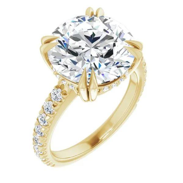 Double Claw-Prong Accented Engagement Ring Paul James Jewelers Angels Camp, CA
