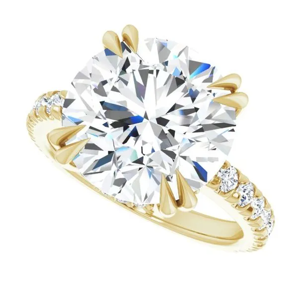 Double Claw-Prong Accented Engagement Ring Image 5 Shipley's Fine Jewelry Hampstead, MD