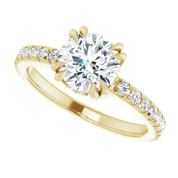 Double Claw-Prong Accented Engagement Ring Image 5 Mark Jewellers La Crosse, WI