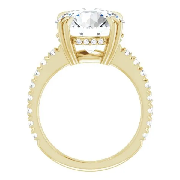 Double Claw-Prong Accented Engagement Ring Image 2 Natale Jewelers Sewell, NJ