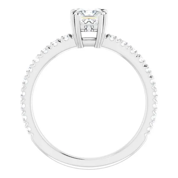 Double Claw-Prong Accented Engagement Ring Image 2 Vulcan's Forge LLC KANSAS CITY, MO