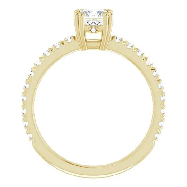 Double Claw-Prong Accented Engagement Ring Image 2 JF Jones Jewelers Rochester, NY