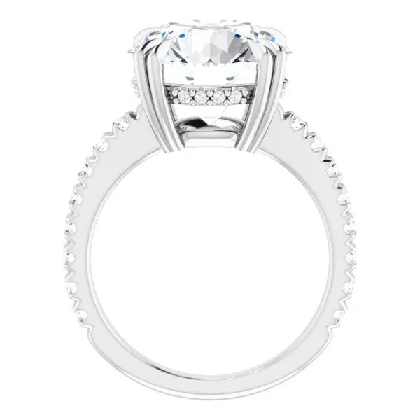 Double Claw-Prong Accented Engagement Ring Image 2 Clater Jewelers Louisville, KY