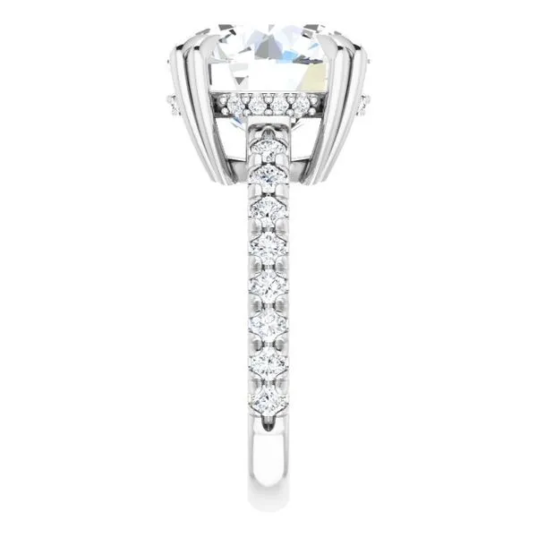 Double Claw-Prong Accented Engagement Ring Image 4 Futer Bros Jewelers York, PA