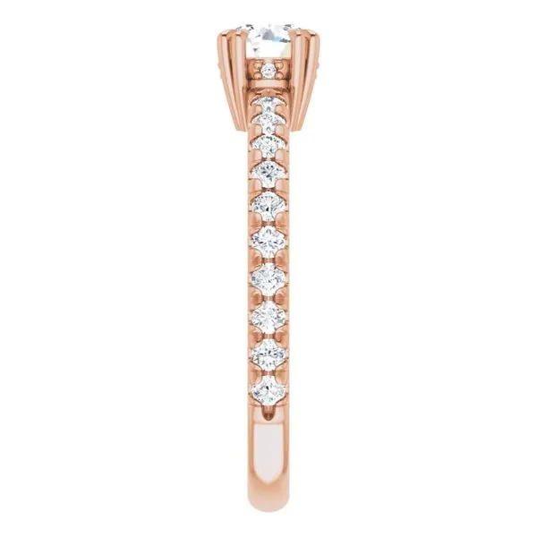 Double Claw-Prong Accented Engagement Ring Image 4 Don's Jewelry & Design Washington, IA