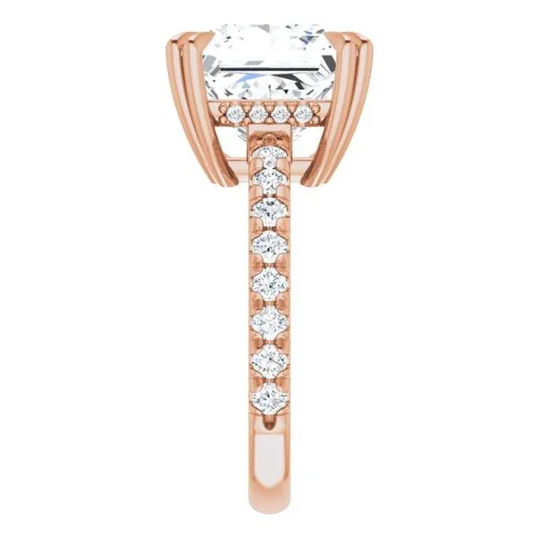 Double Claw-Prong Accented Engagement Ring Image 4 Vulcan's Forge LLC KANSAS CITY, MO