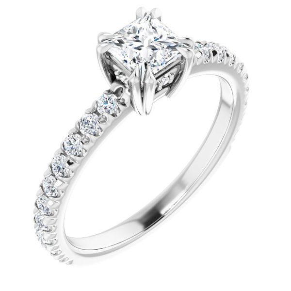 Double Claw-Prong Engagement Ring