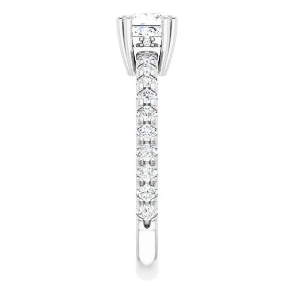 Double Claw-Prong Accented Engagement Ring Image 4 Raleigh Diamond Fine Jewelry Raleigh, NC