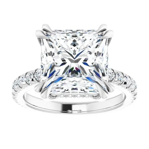 Double Claw-Prong Accented Engagement Ring Image 3 Vulcan's Forge LLC KANSAS CITY, MO