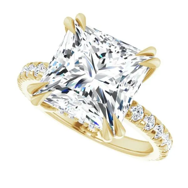 Double Claw-Prong Accented Engagement Ring Image 5 Eskews Fine Jewelers Lee's Summit, MO