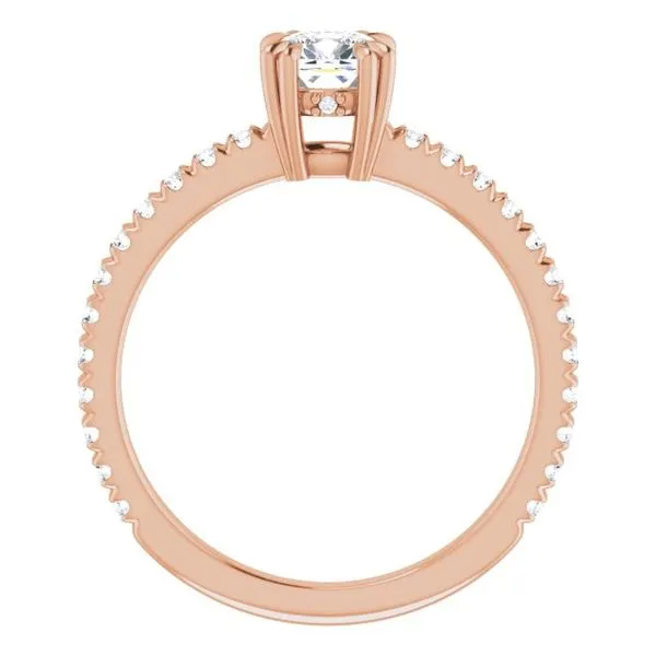 Double Claw-Prong Accented Engagement Ring Image 2 Clater Jewelers Louisville, KY