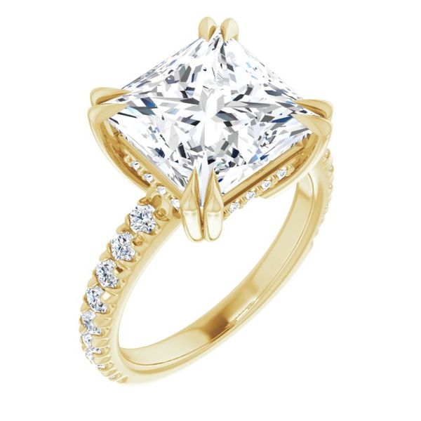Double Claw-Prong Engagement Ring