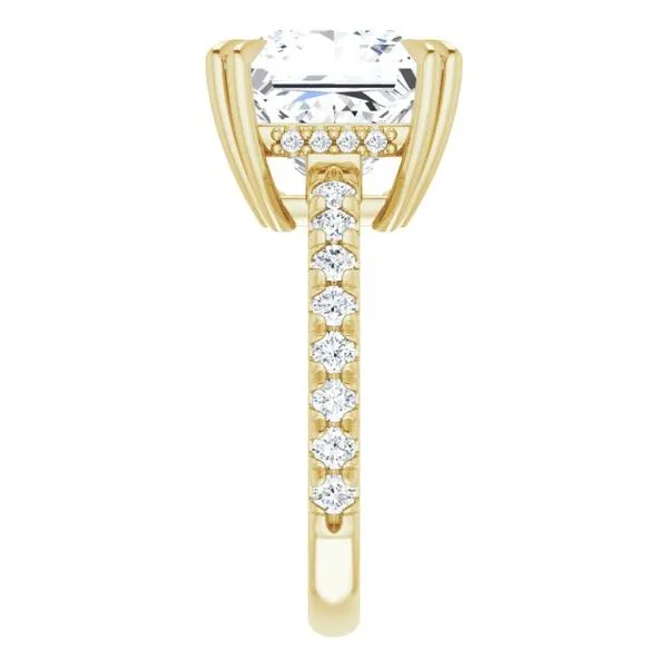 Double Claw-Prong Accented Engagement Ring Image 4 JF Jones Jewelers Rochester, NY