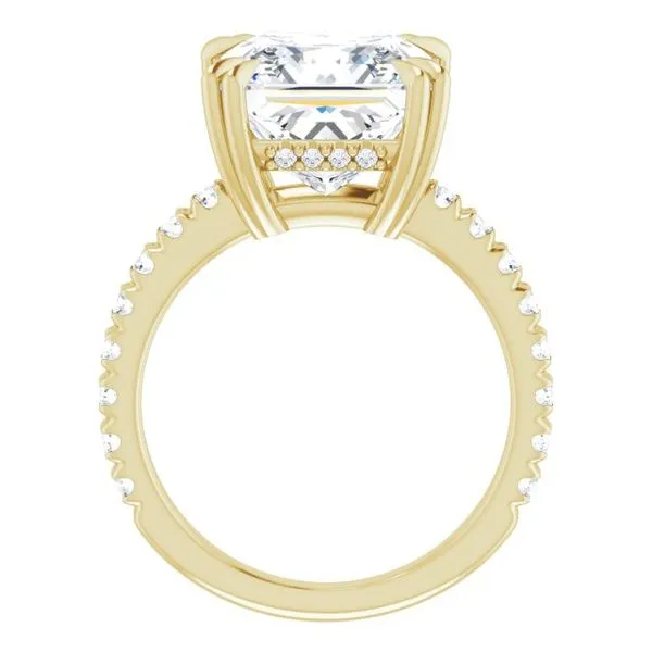 Double Claw-Prong Accented Engagement Ring Image 2 Don's Jewelry & Design Washington, IA