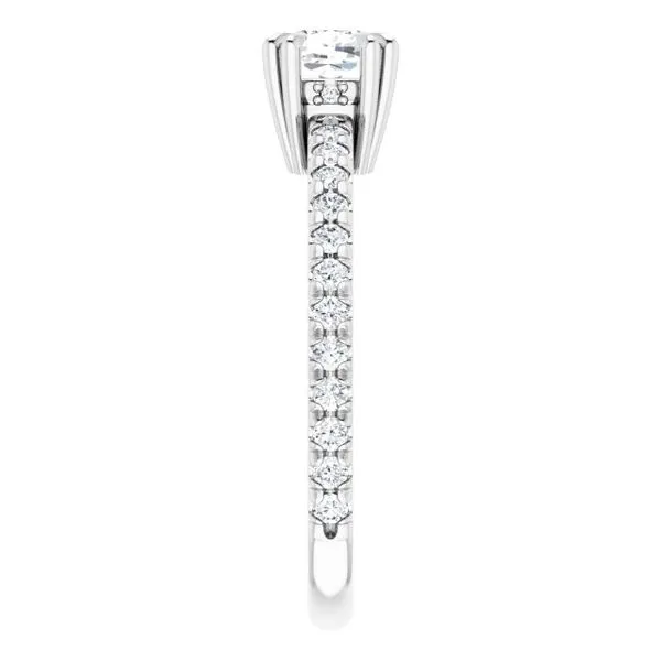 Double Claw-Prong Accented Engagement Ring Image 4 Mark Jewellers La Crosse, WI