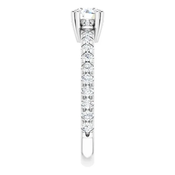 Double Claw-Prong Accented Engagement Ring Image 4 Natale Jewelers Sewell, NJ