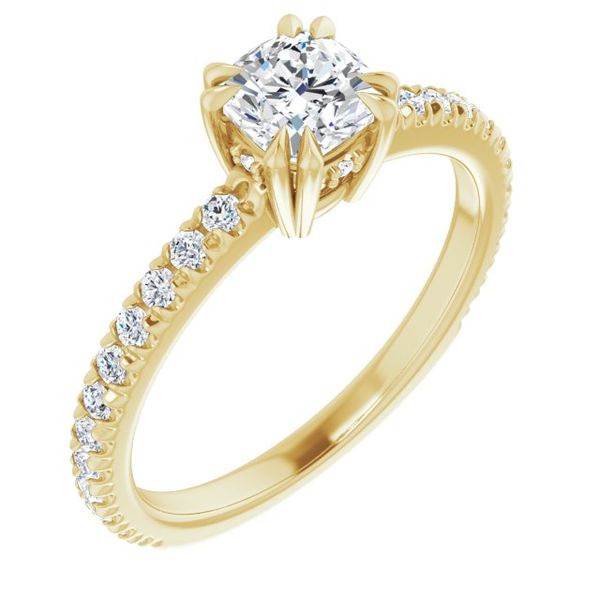 Double Claw-Prong Engagement Ring