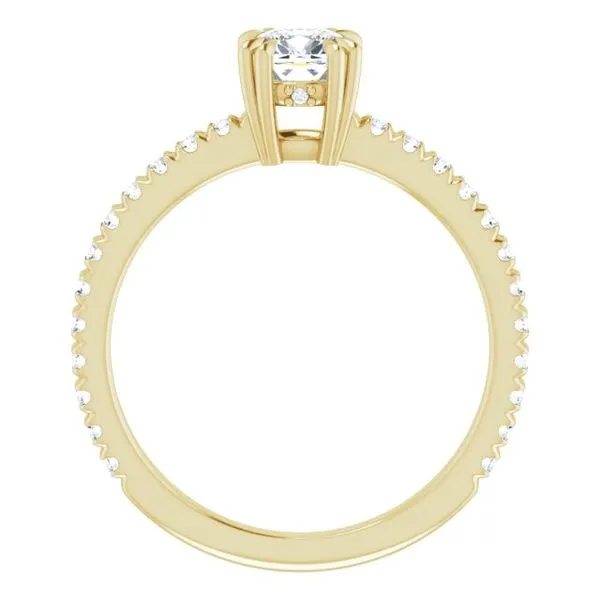 Double Claw-Prong Accented Engagement Ring Image 2 J. Thomas Jewelers Rochester Hills, MI