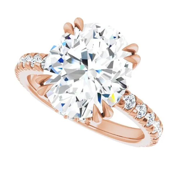 Double Claw-Prong Accented Engagement Ring Image 5 Futer Bros Jewelers York, PA