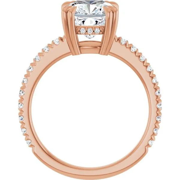 Double Claw-Prong Accented Engagement Ring Image 2 J. West Jewelers Round Rock, TX