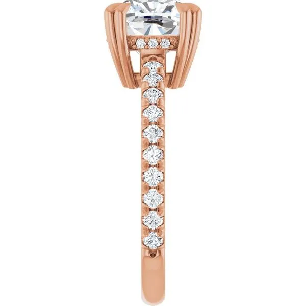 Double Claw-Prong Accented Engagement Ring Image 4 JF Jones Jewelers Rochester, NY