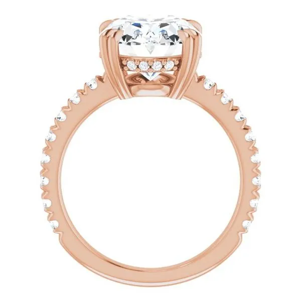 Double Claw-Prong Accented Engagement Ring Image 2 JF Jones Jewelers Rochester, NY