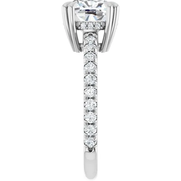 Double Claw-Prong Accented Engagement Ring Image 4 Raleigh Diamond Fine Jewelry Raleigh, NC