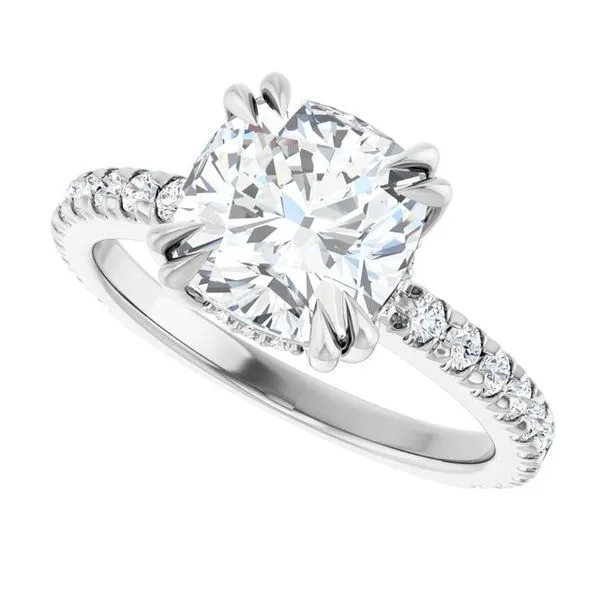 Double Claw-Prong Accented Engagement Ring Image 5 Arezzo Jewelers Elmwood Park, IL