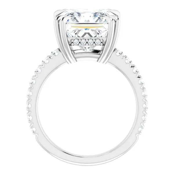 Double Claw-Prong Accented Engagement Ring Image 2 Shipley's Fine Jewelry Hampstead, MD