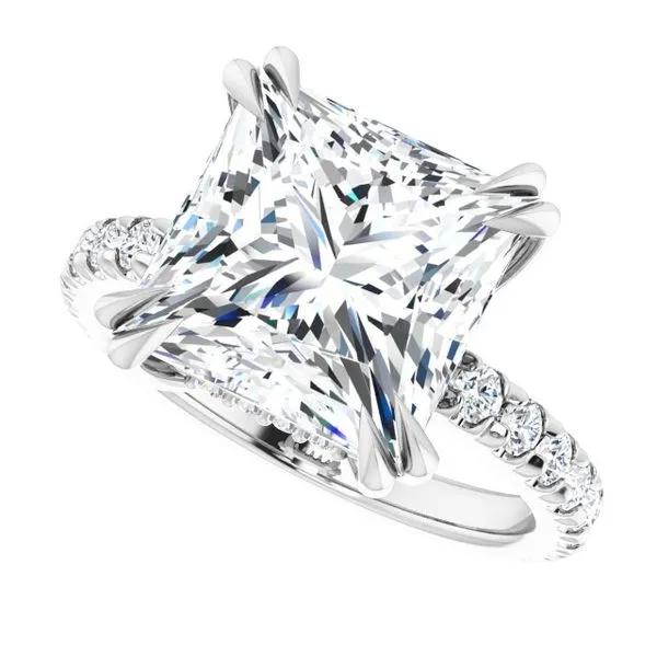 Double Claw-Prong Accented Engagement Ring Image 5 Vulcan's Forge LLC KANSAS CITY, MO
