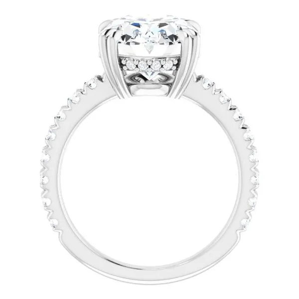 Double Claw-Prong Accented Engagement Ring Image 2 Jimmy Smith Jewelers Decatur, AL