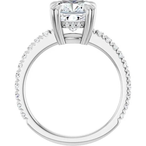 Double Claw-Prong Accented Engagement Ring Image 2 Futer Bros Jewelers York, PA