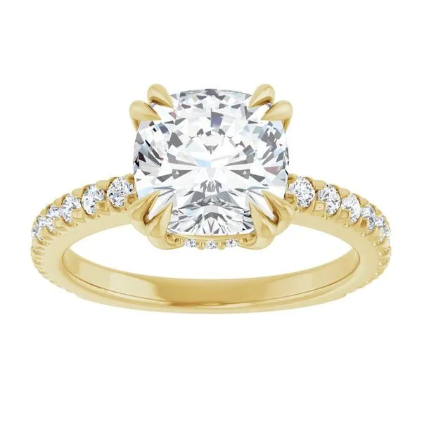 Double Claw-Prong Accented Engagement Ring Image 3 Jimmy Smith Jewelers Decatur, AL