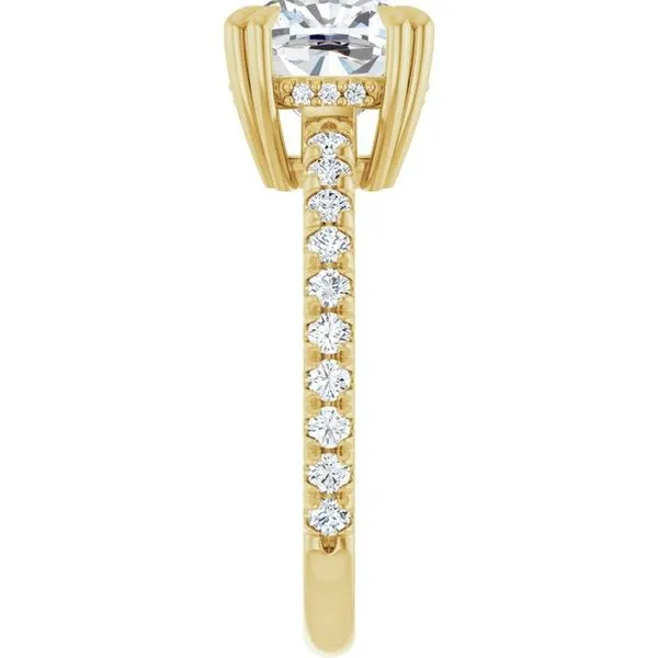 Double Claw-Prong Accented Engagement Ring Image 4 Raleigh Diamond Fine Jewelry Raleigh, NC