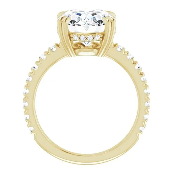 Double Claw-Prong Accented Engagement Ring Image 2 Mark Jewellers La Crosse, WI