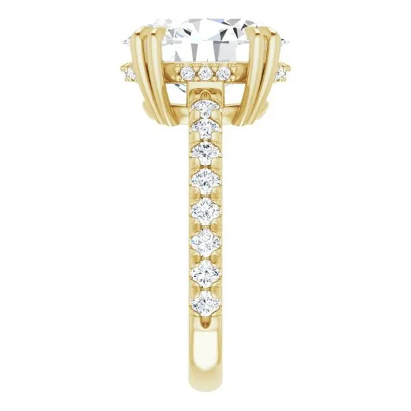 Double Claw-Prong Accented Engagement Ring Image 4 Arezzo Jewelers Elmwood Park, IL