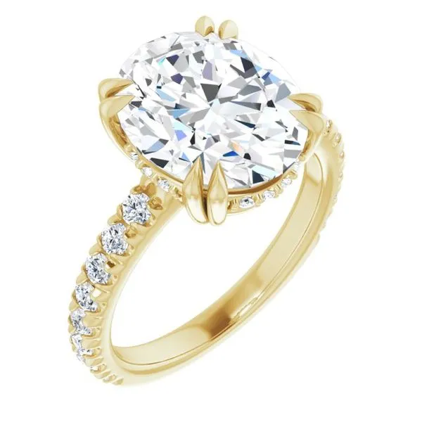 Double Claw-Prong Accented Engagement Ring Arezzo Jewelers Elmwood Park, IL