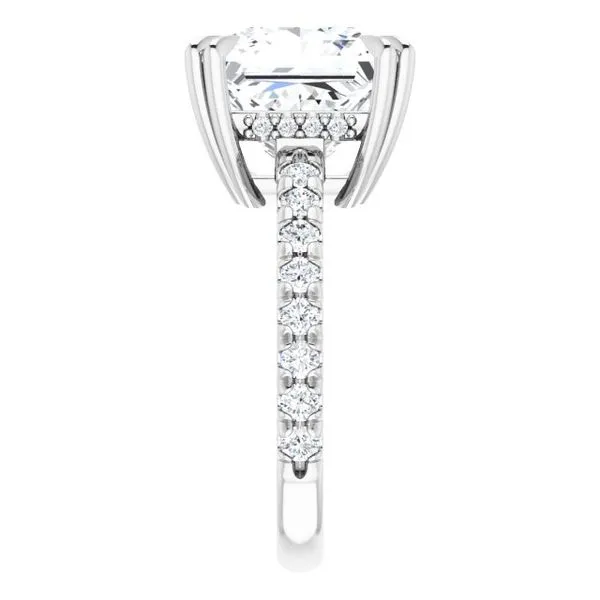 Double Claw-Prong Accented Engagement Ring Image 4 Clater Jewelers Louisville, KY