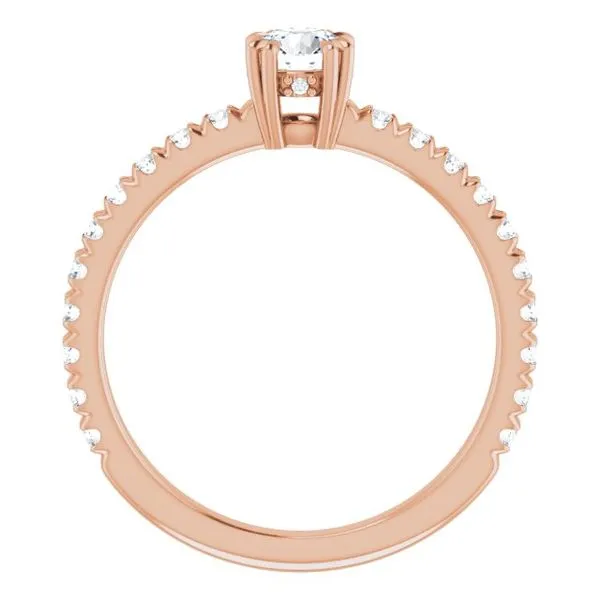 Double Claw-Prong Accented Engagement Ring Image 2 Vulcan's Forge LLC KANSAS CITY, MO