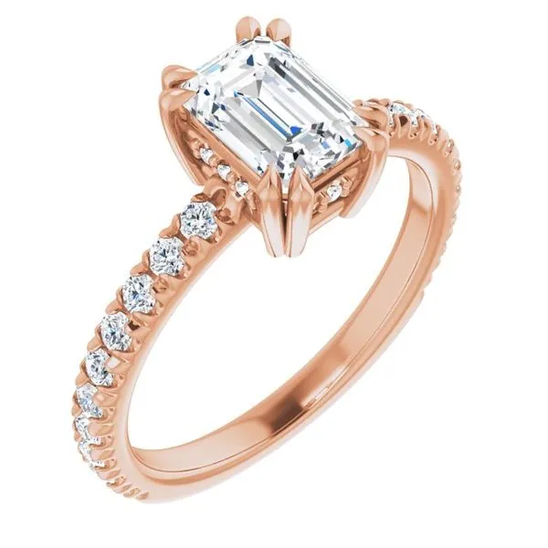 Double Claw-Prong Accented Engagement Ring Arezzo Jewelers Elmwood Park, IL