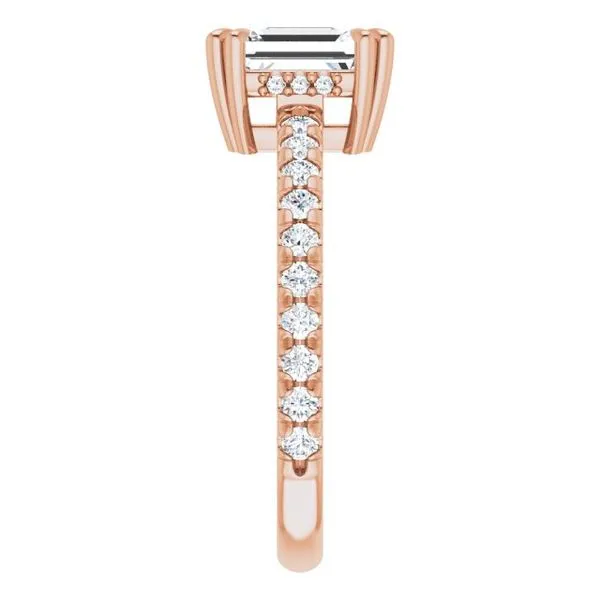 Double Claw-Prong Accented Engagement Ring Image 4 Jimmy Smith Jewelers Decatur, AL