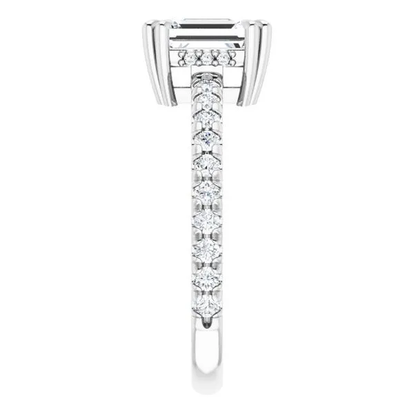 Double Claw-Prong Accented Engagement Ring Image 4 J. Thomas Jewelers Rochester Hills, MI