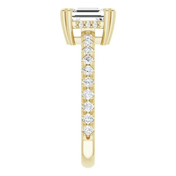 Double Claw-Prong Accented Engagement Ring Image 4 J. Thomas Jewelers Rochester Hills, MI