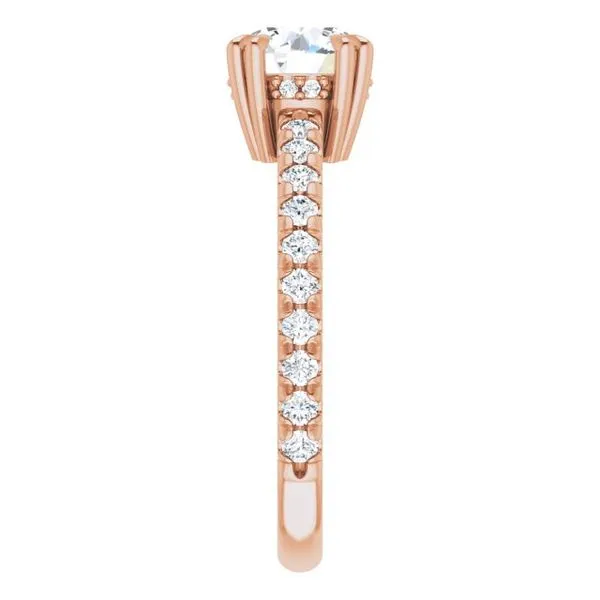 Double Claw-Prong Accented Engagement Ring Image 4 J. West Jewelers Round Rock, TX