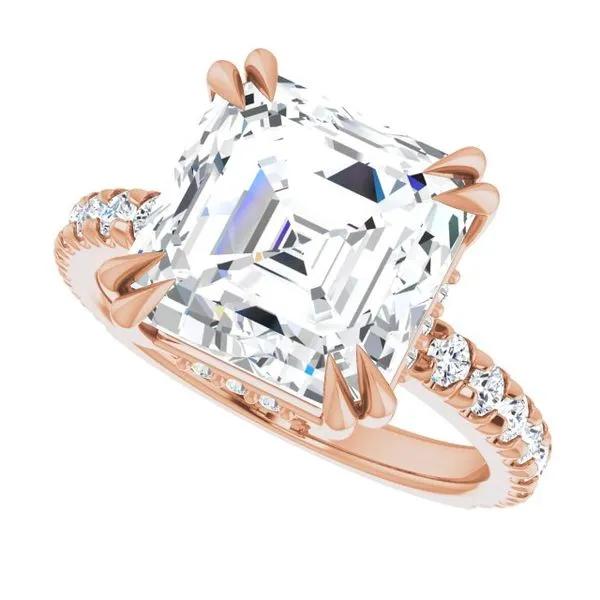 Double Claw-Prong Accented Engagement Ring Image 5 Redlands Jewelers Redlands, CA