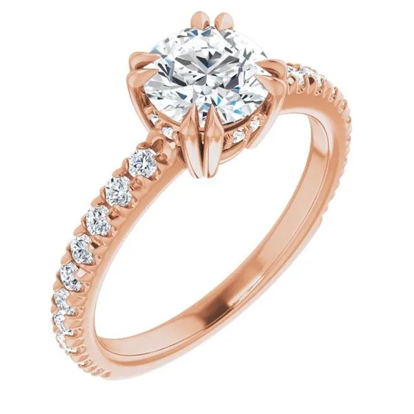 Double Claw-Prong Accented Engagement Ring Vulcan's Forge LLC KANSAS CITY, MO