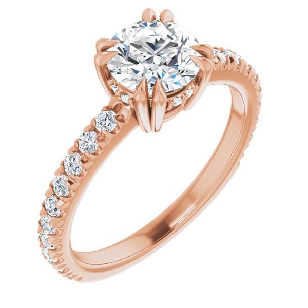 Double Claw-Prong Engagement Ring