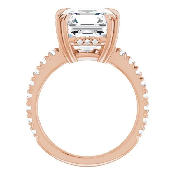 Double Claw-Prong Accented Engagement Ring Image 2 J. West Jewelers Round Rock, TX